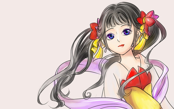 二次元古裝長發(fā)美少女
