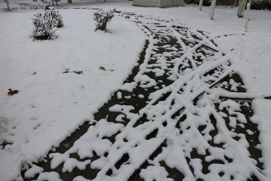 雪后弯弯的小路