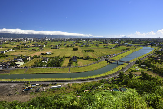 台湾宜兰县农田风光