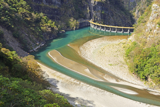 台湾桃园市河流风光