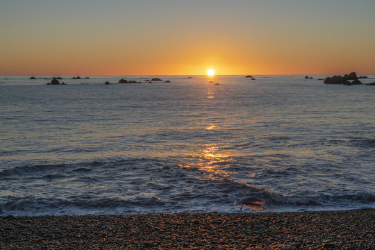 海边的夕阳