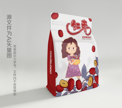 紅棗包裝插畫