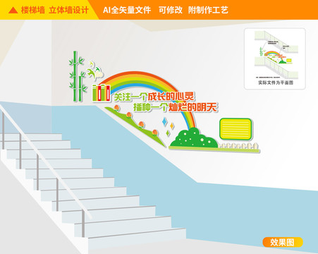 學校樓梯文化墻