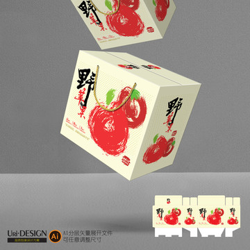 蘋果包裝設(shè)計(jì)展開圖