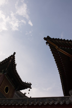 佛教寺庙的屋角造型