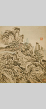 蕭云從清代山水國畫