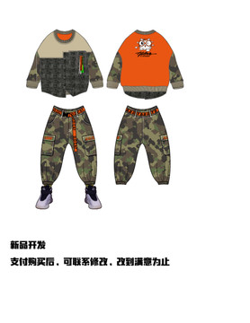 2021秋冬假兩件童裝效果圖