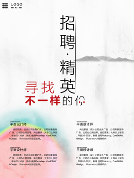中國風招聘海報