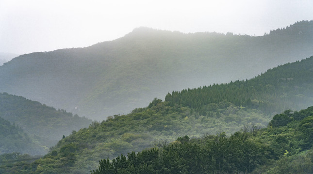 雾中高山