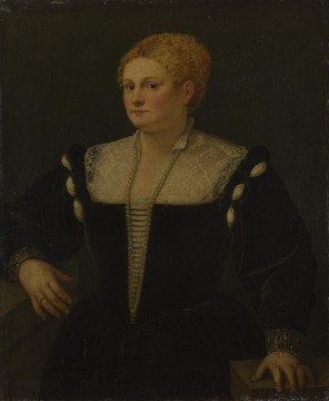 提香·韦切利奥贵族女子肖像油画