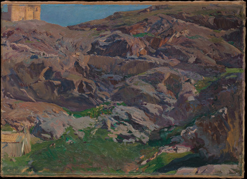 华金索罗拉抽象隔壁山丘风景油画