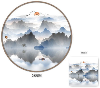 新中式中國風禪意水墨畫