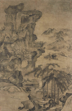 李山松杉行旅圖