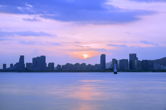 厦门海湾落日