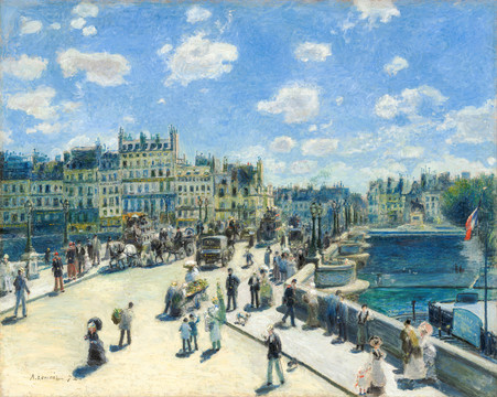 雷诺阿巴黎新桥油画