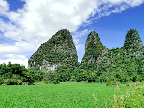 田间山峰