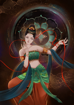 敦煌舞姬插畫