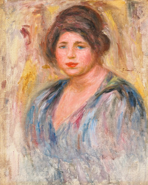 雷诺阿欧洲女士肖像油画