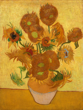 文森特·梵高花瓶里的十五朵向日葵