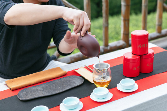 泡功夫茶特写