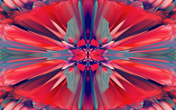 红色抽象花纹背景