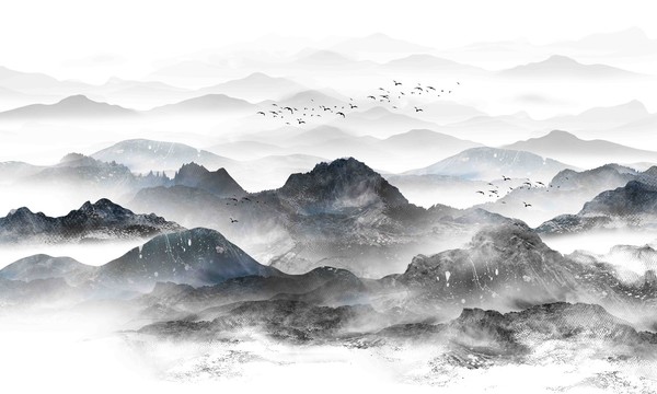 山水抽象畫