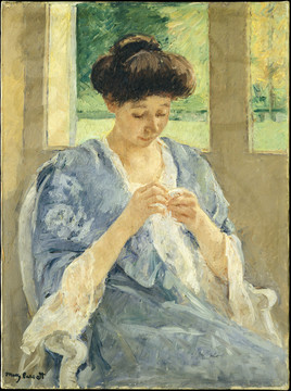 玛丽·卡萨特欧式抽象人物印象油画