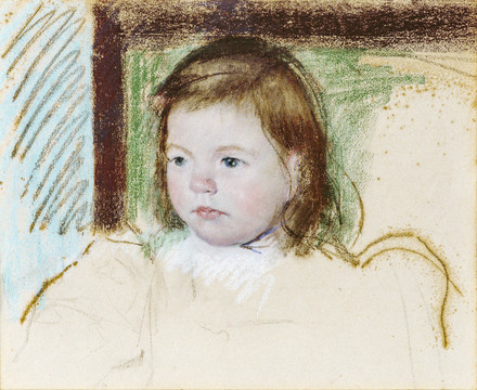 玛丽·卡萨特小女孩油画