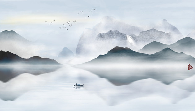 新中式山水畫