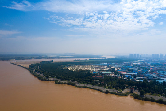 航拍济南建邦黄河大桥35