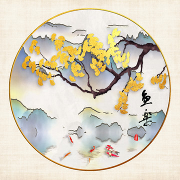 手繪古典花鳥圖