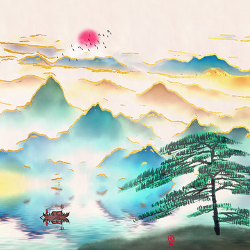潑墨山水