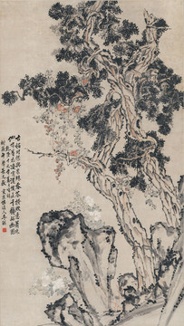 李蟬古柏凌霄圖