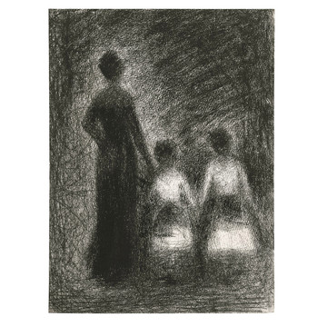 喬治·修拉婦女和孩子素描