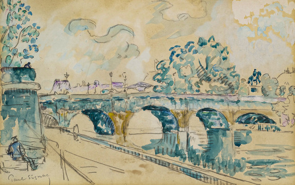 保羅·西涅克風(fēng)景油畫橋
