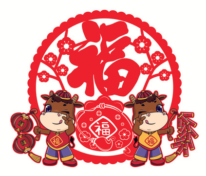 牛年門貼