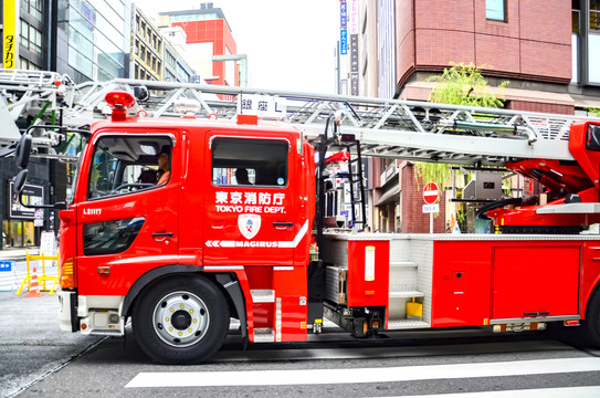 日本东京街头消防车