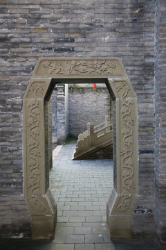 砖雕门道门