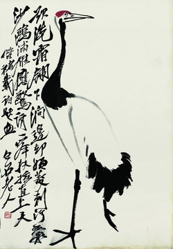 齊白石仙鶴圖