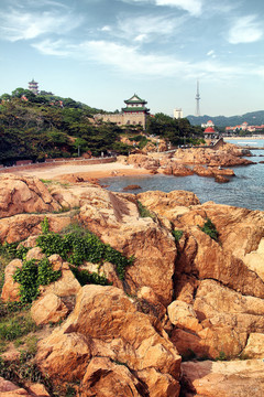 青岛海滨风光海水浴场