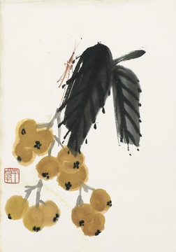 齊白石枇杷圖