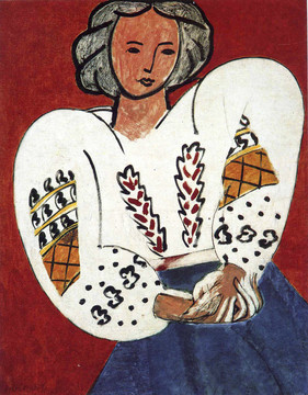 亨利·马蒂斯罗马尼亚女衬衫人物油画