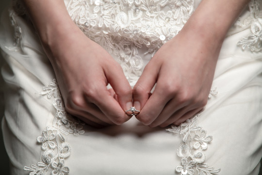 婚纱和戒指