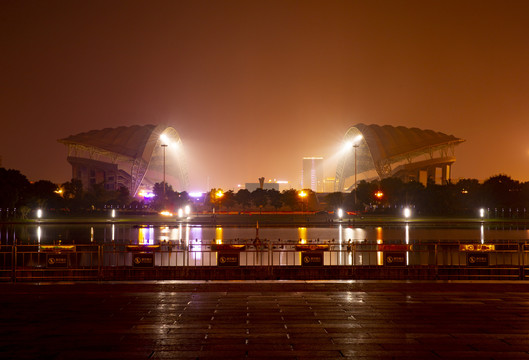 嘉兴体育馆夜景