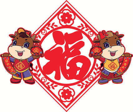 牛年門貼