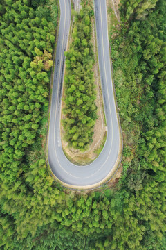 浙江安吉山区盘山公路