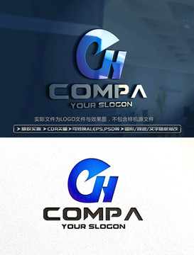 CH字母LOGO