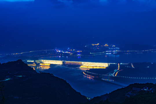 三峡大坝夜景