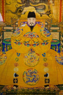 仇英明孝宗朱佑樘畫像