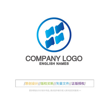 简约标志网络科技LOGO设计